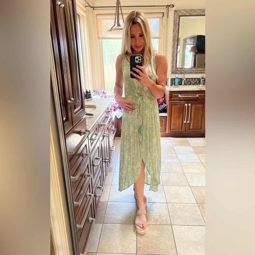 Floral Green Summer Dress - Picture 9 of 9